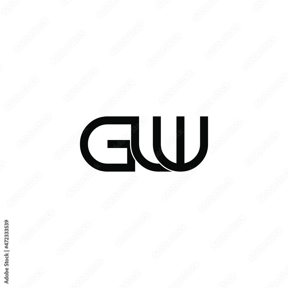 glw letter initial monogram logo design glw letter initial monogram logo design