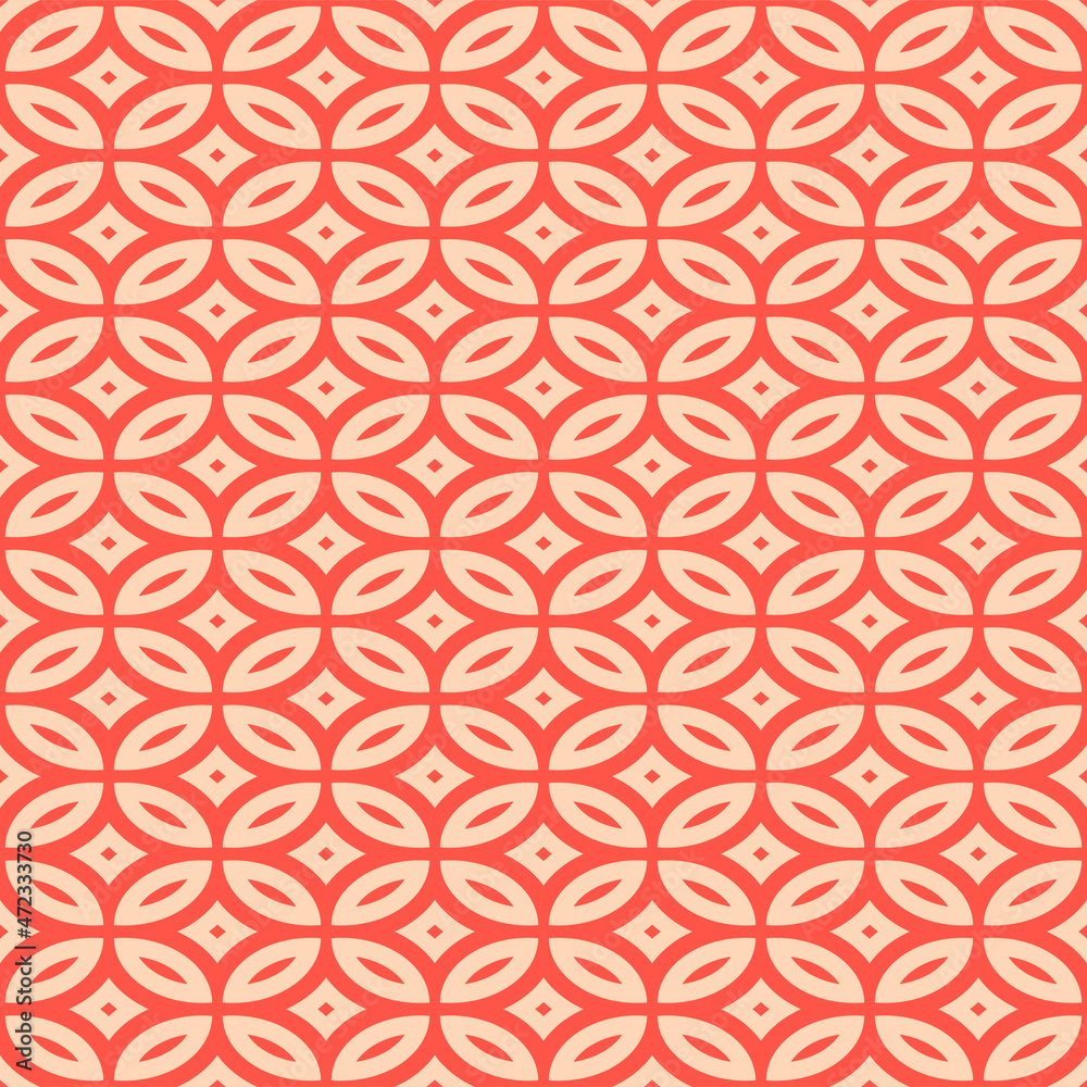 Japanese Ellipse Petal Vector Seamless Pattern Japanese Ellipse Petal Vector Seamless Pattern