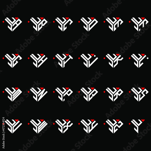 JUA to JUZ letter logo creative design in diamond shape
