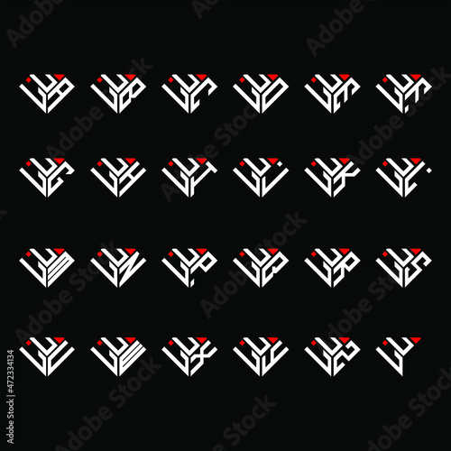 LUA to LUZ letter logo creative design in diamond shape

