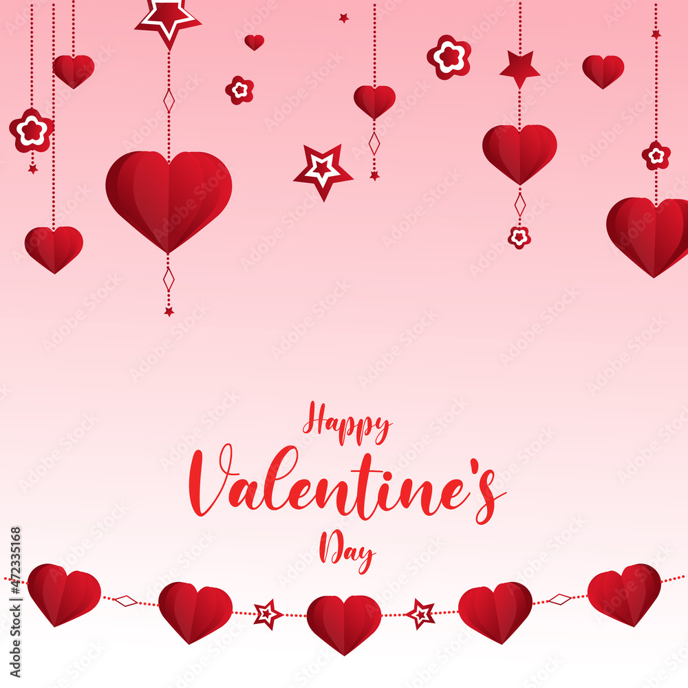 valentine day red and pink post background design part thirteen post template design