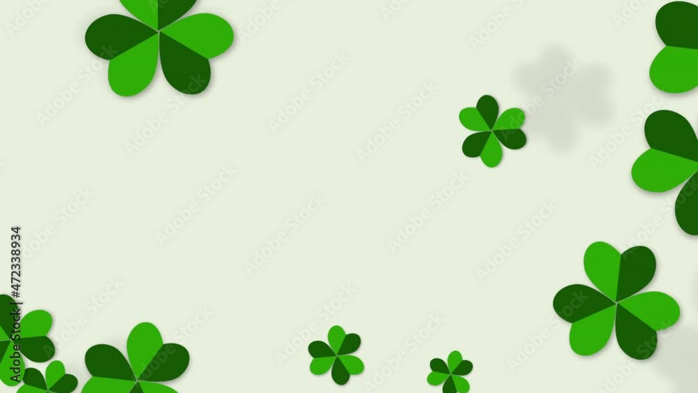 Green Saint Patrick shamrocks pattern, national Ireland holidays style background Green Saint Patrick shamrocks pattern, national Ireland holidays style background