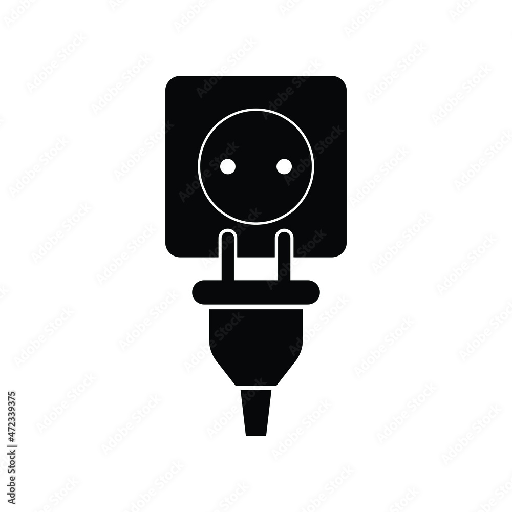 Plug icon design isolated on white background Plug icon design isolated on white background