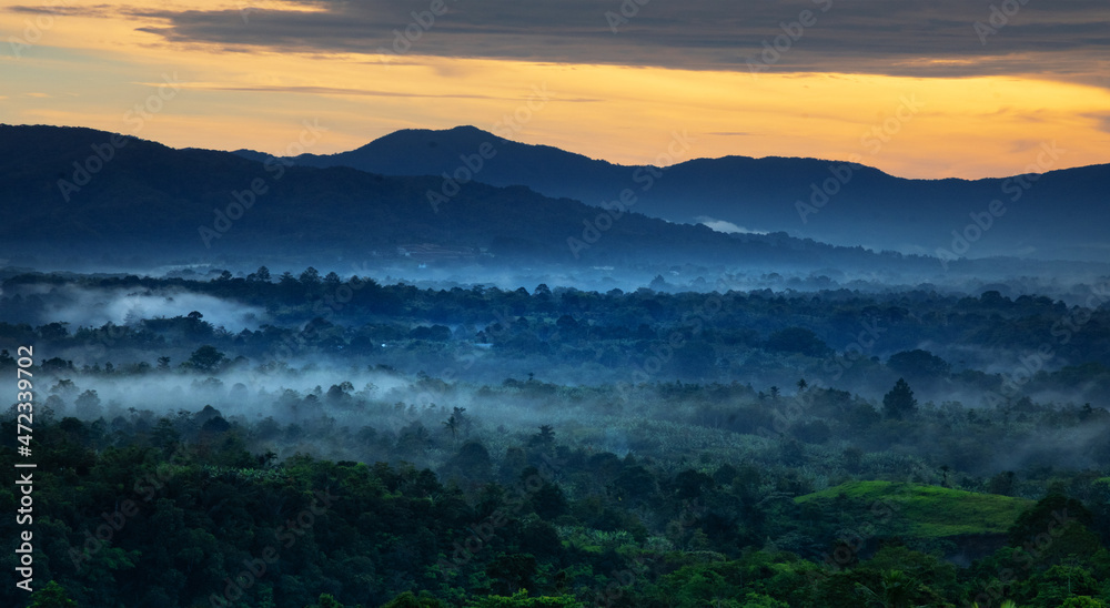 sunrise over the mountains