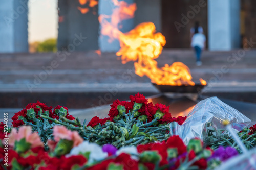 Eternal Flame - symbol of victory in the Second World War on Poklonnaya Hill in Moscow