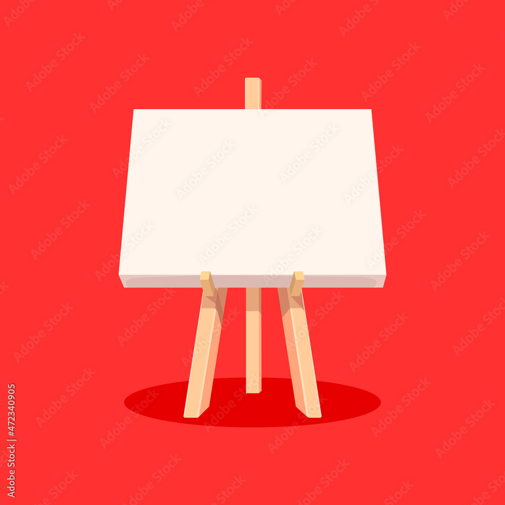 Easel With Canvas Clip Art