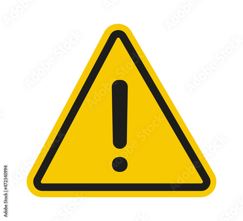 Warning sign. sticker. Vector design elements for objets with dangerous parts.