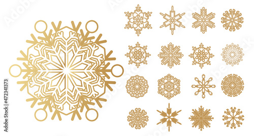 Christmas set snowflakes 1