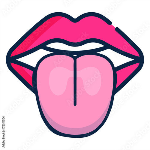 Anatomy mouth oral or tongue icon