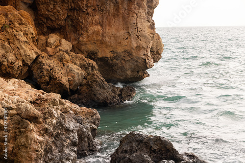 Amazing seascape and rocky beach