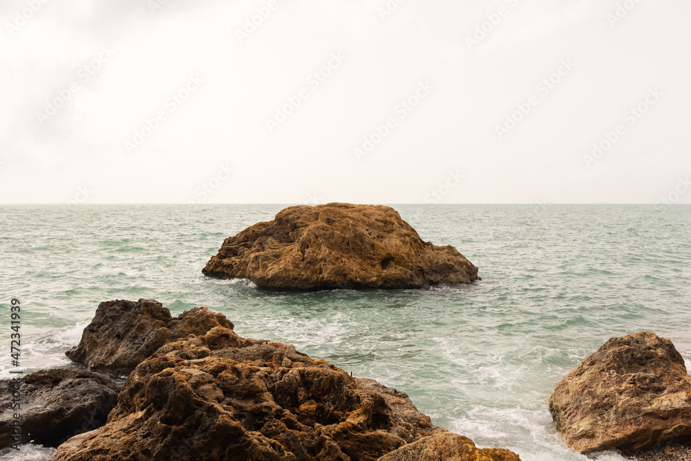 Amazing seascape and rocky beach Amazing seascape and rocky beach