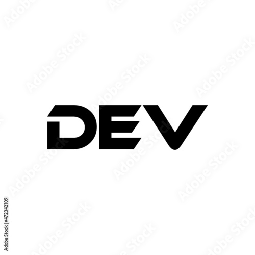DEV letter logo design with white background in illustrator, vector logo modern alphabet font overlap style. calligraphy designs for logo, Poster, Invitation, etc.	