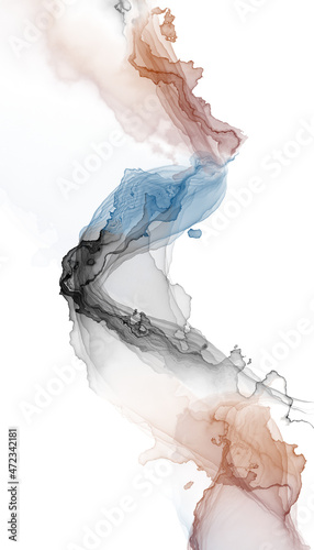 smoke on a white background © feng
