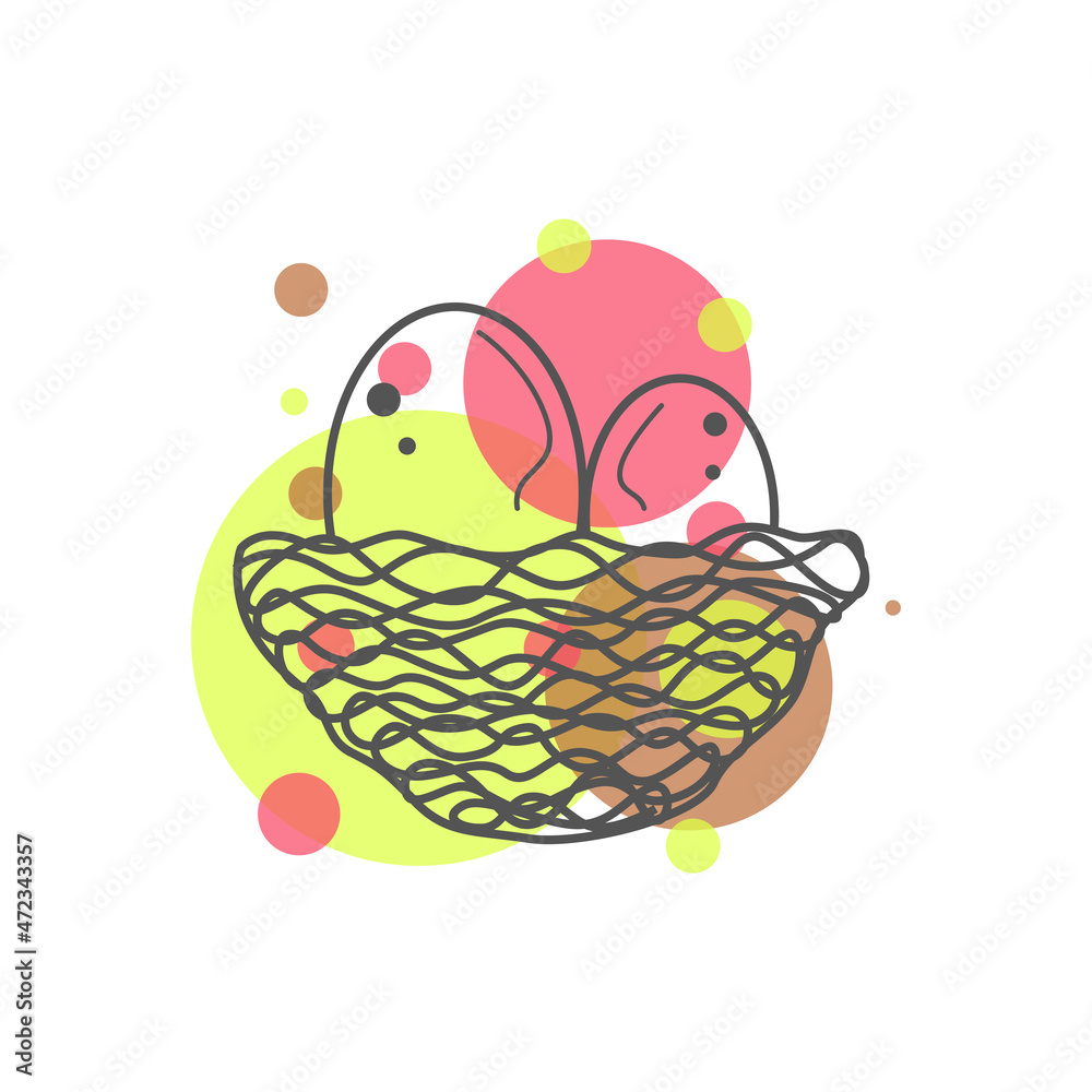 Egg Nest Logo Design Vector