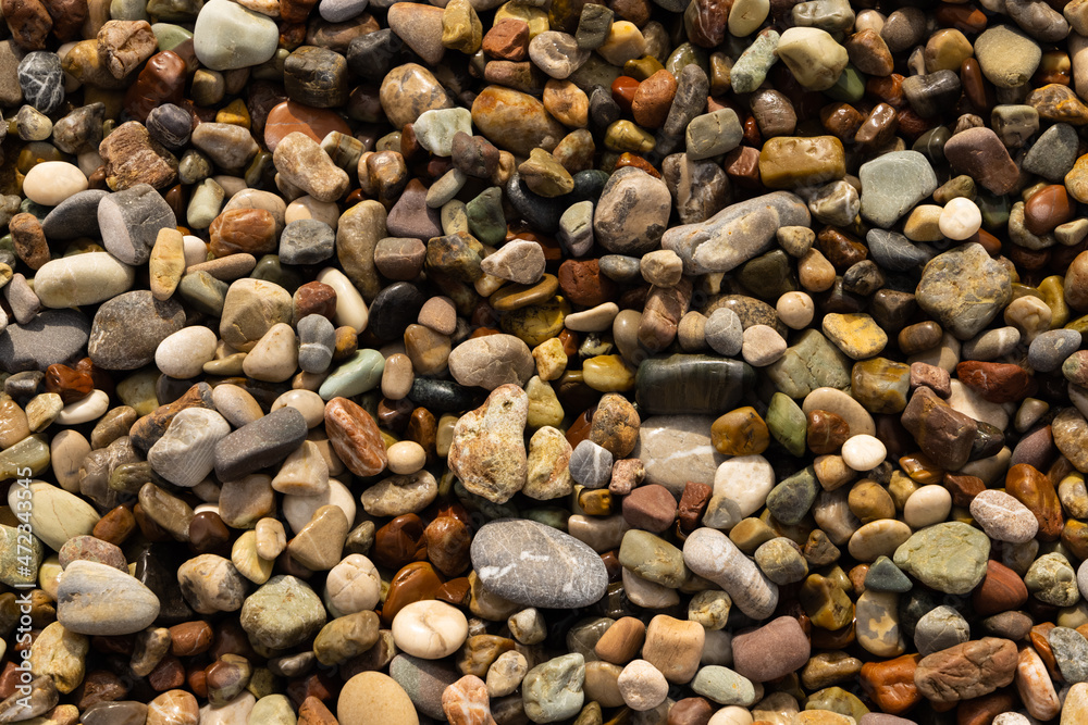 Colorful stones on the beach Colorful stones on the beach