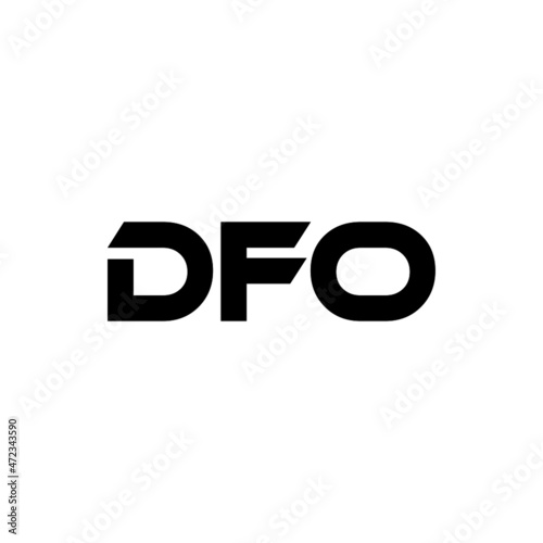 DFO letter logo design with white background in illustrator, vector logo modern alphabet font overlap style. calligraphy designs for logo, Poster, Invitation, etc.	 photo