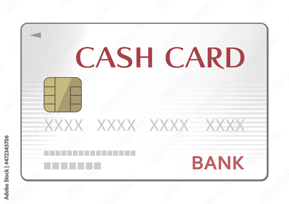 白いキャッシュカードのイラスト Stock Vector Adobe Stock
