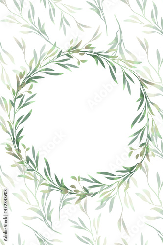 Greeting card design. Spring foliage. Beautiful isolated clipart element for design.