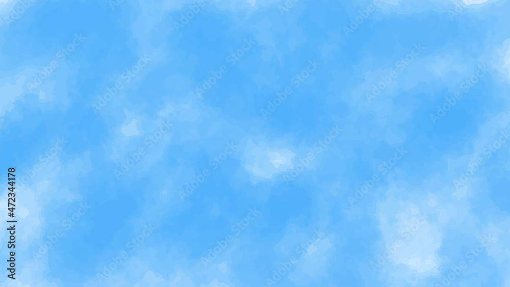 Light blue watercolor background
