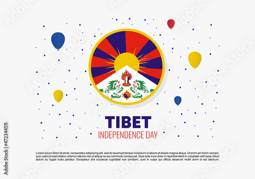 Tibet independence day background banner poster for national celebration on February 13 th.