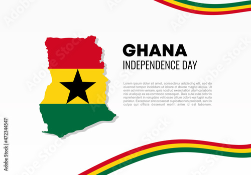 Ghana independence day background banner poster for national celebration on March 6.