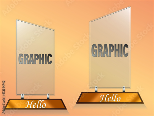 illustration of a sign, trophy design