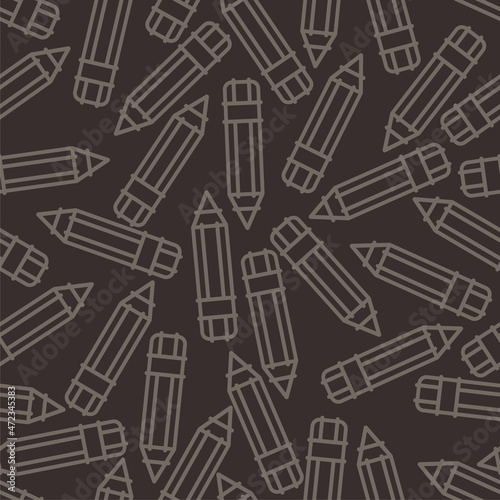 Seamless pattern with pencils, texture for school supplies, print on the theme of drawing. Vector illustration