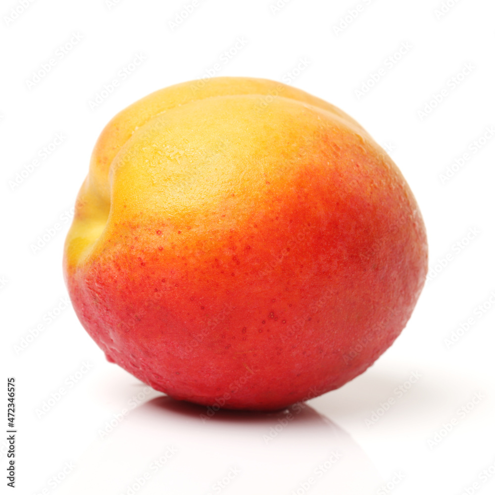 apricot isolated on the white background