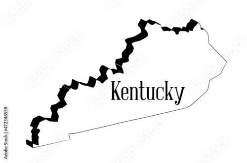 Kentucky Map In 3D