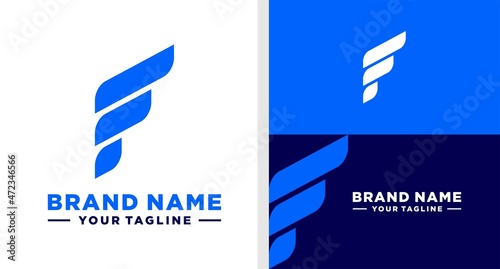 LETTER F LOGO WINGS FLY MONOGRAM EDITABLE