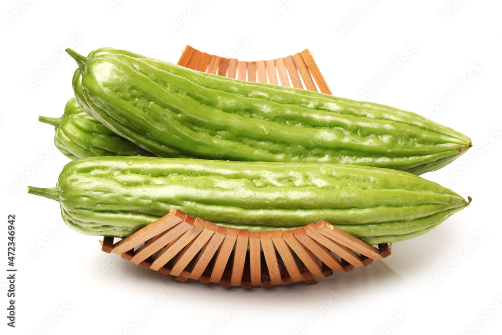 Bitter melon , Bitter gourd on white background Bitter melon , Bitter gourd on white background