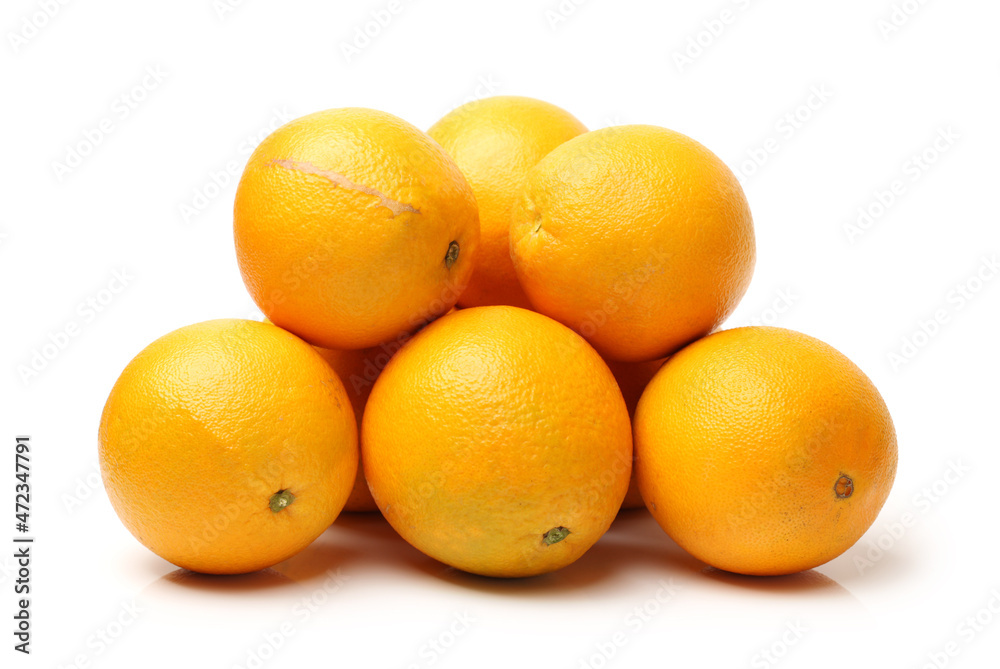 Ripe orange isolated on white background Ripe orange isolated on white background