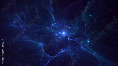 3D rendering abstract colorful fractal light background