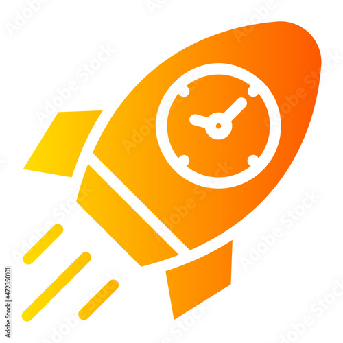 rocket launch gradient icon