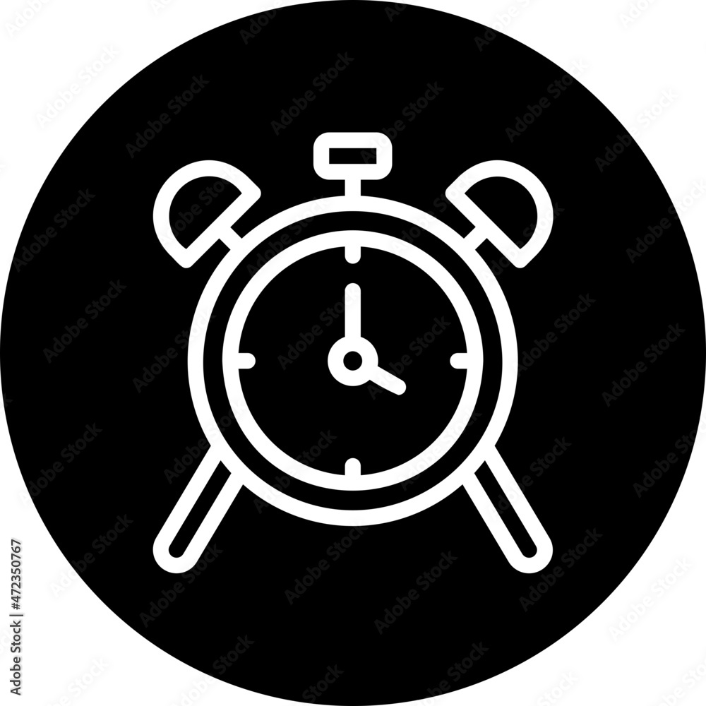 alarm clock glyph icon alarm clock glyph icon