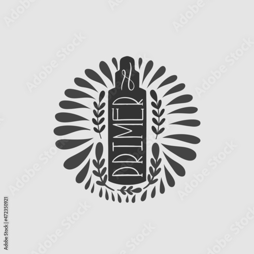 Shape logo design.Hand drawn graphic abstract.Element isolated in white background.