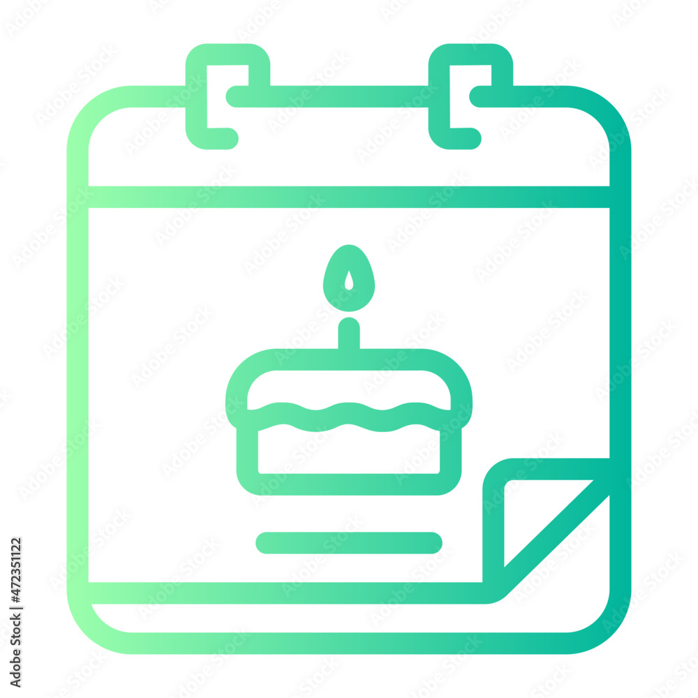 birthday gradient icon birthday gradient icon