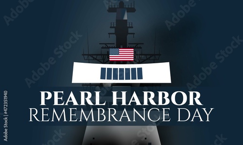 Pearl Harbor Remembrance Day Background Design.