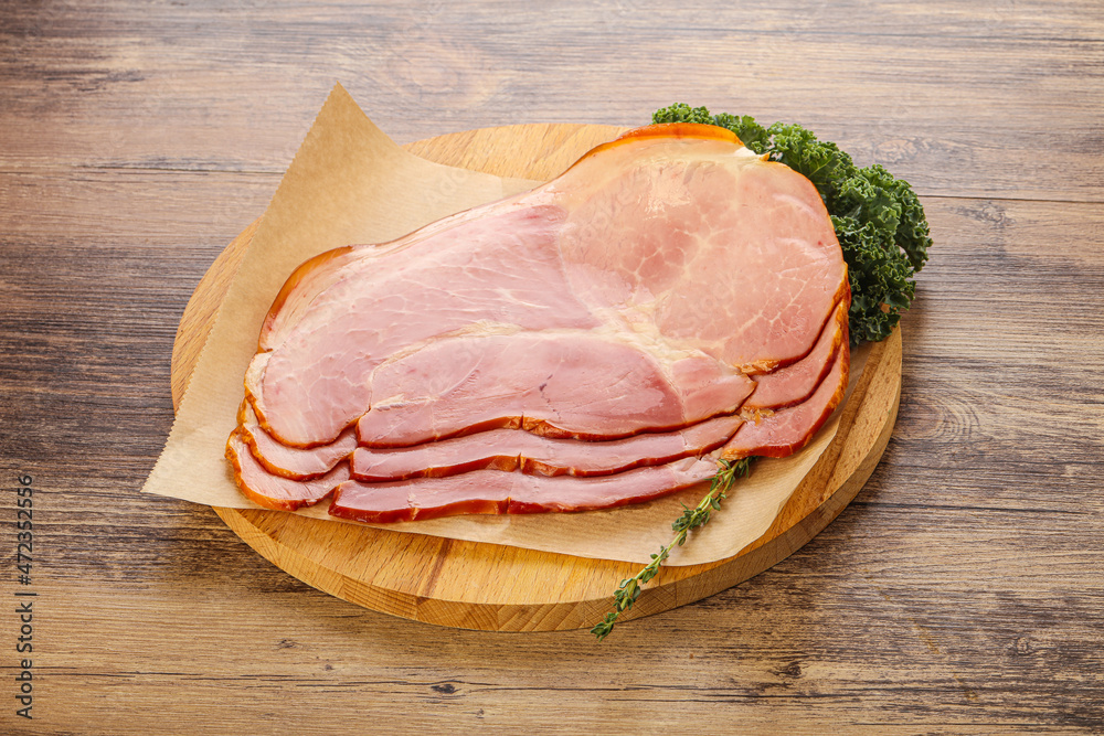 Tasty pork ham snack appetizer Tasty pork ham snack appetizer