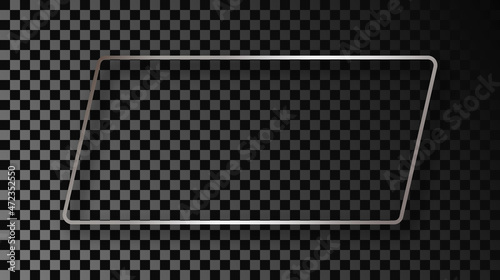 Wallpaper Mural Silver glowing rectangular shape frame with shadow Torontodigital.ca