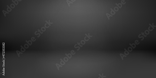 Minimal black empty studio room for showing, blur 3D render podium, montage of your products, display product design, vector background