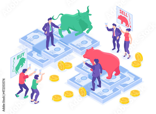 Isometric Finance Concept