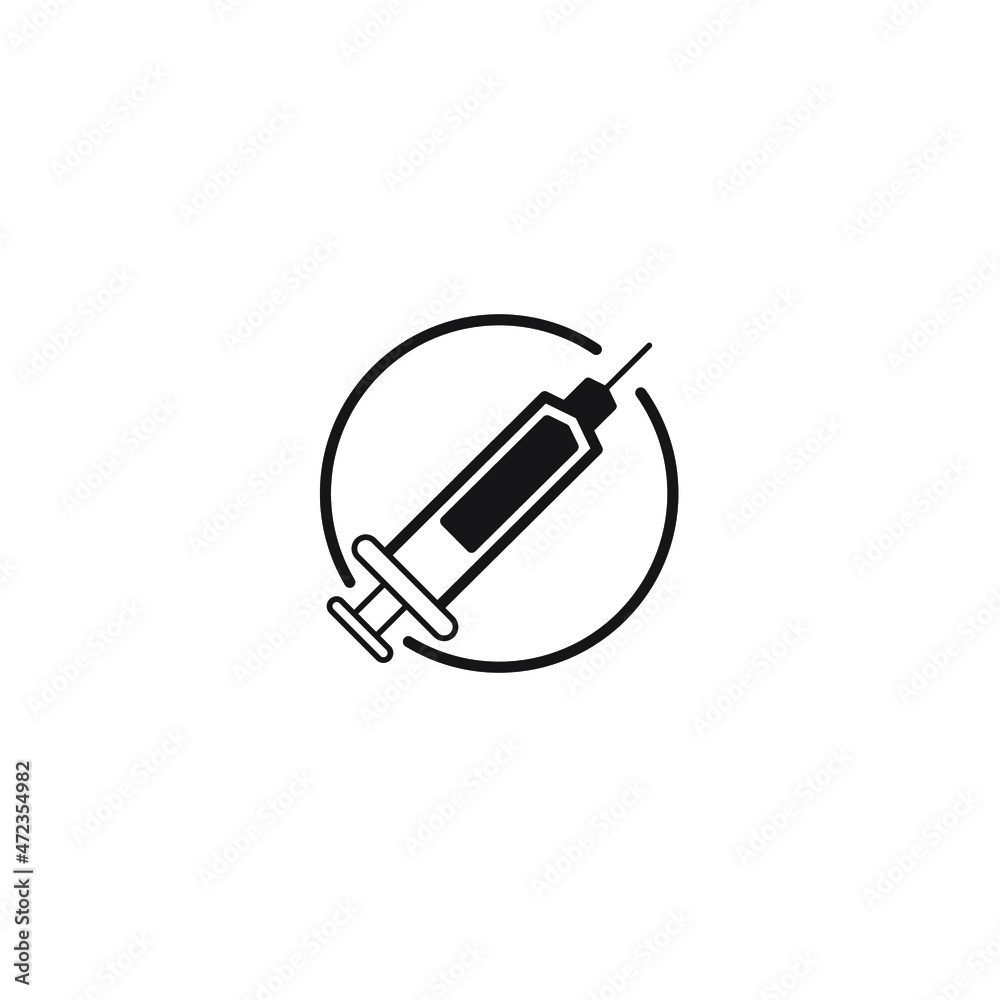 Fototapeta premium Syringe icons symbol vector elements for infographic web