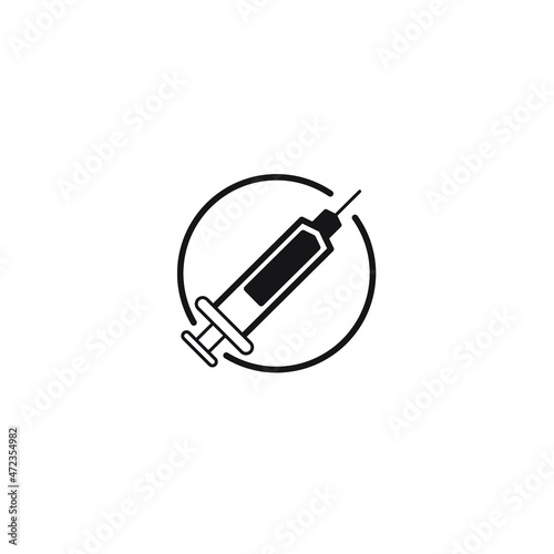 Syringe icons symbol vector elements for infographic web