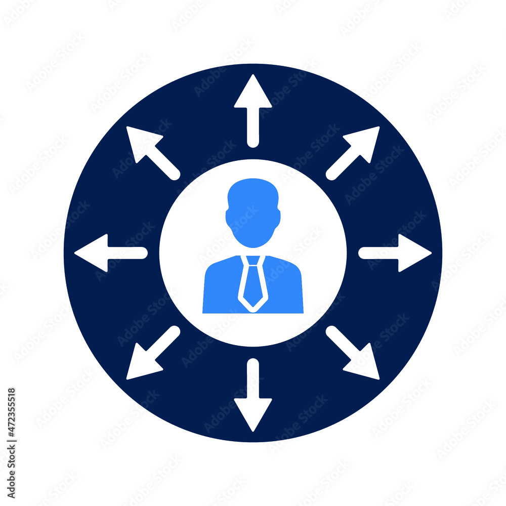 Affiliate, marketing, viral icon. Simple flat design concept.