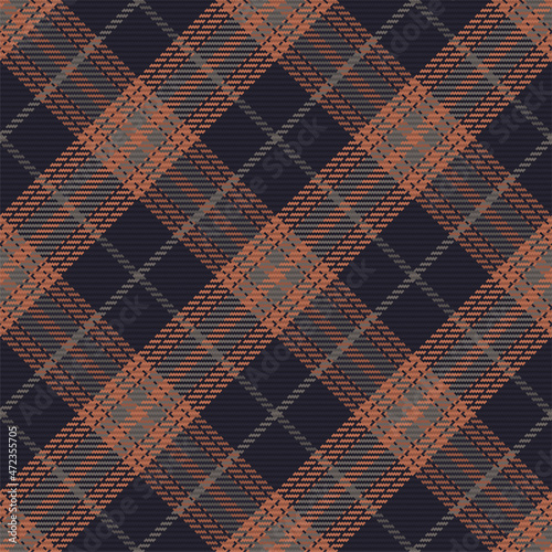 Seamless pattern of scottish tartan plaid. Repeatable background with check fabric texture. Vector backdrop striped textile print.