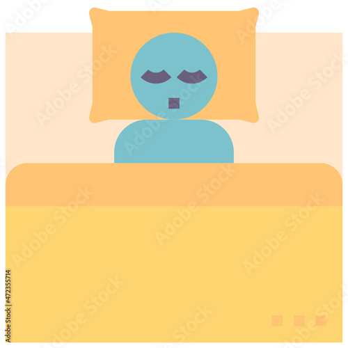 sleep flat style icon