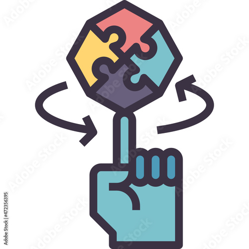 organized outline style icon