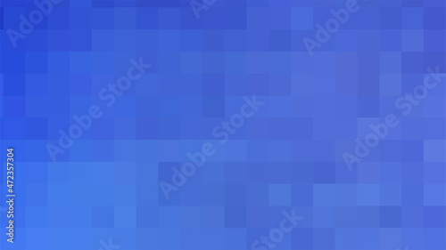 Blue background. Geometric texture from blue squares. Abstract pattern of square pixels. Creative design template for celebration and season decoration. A backing of mosaic squares. EPS 10