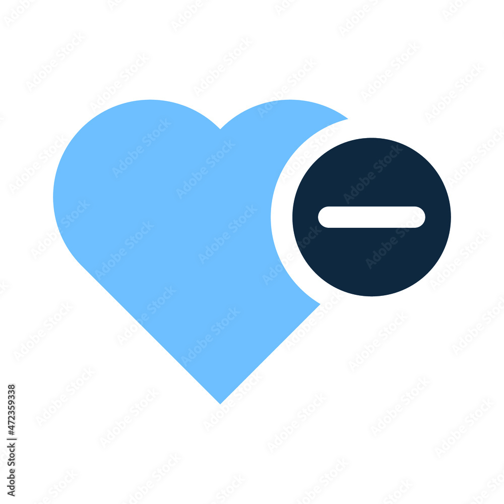 Bookmark, delete, minus icon. Editable vector graphics.